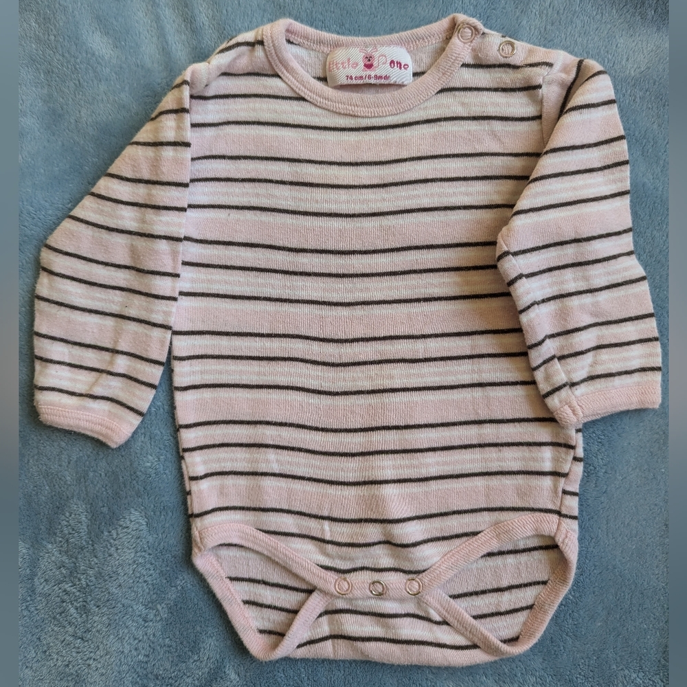 Little One pink onesie - size 6-9 months